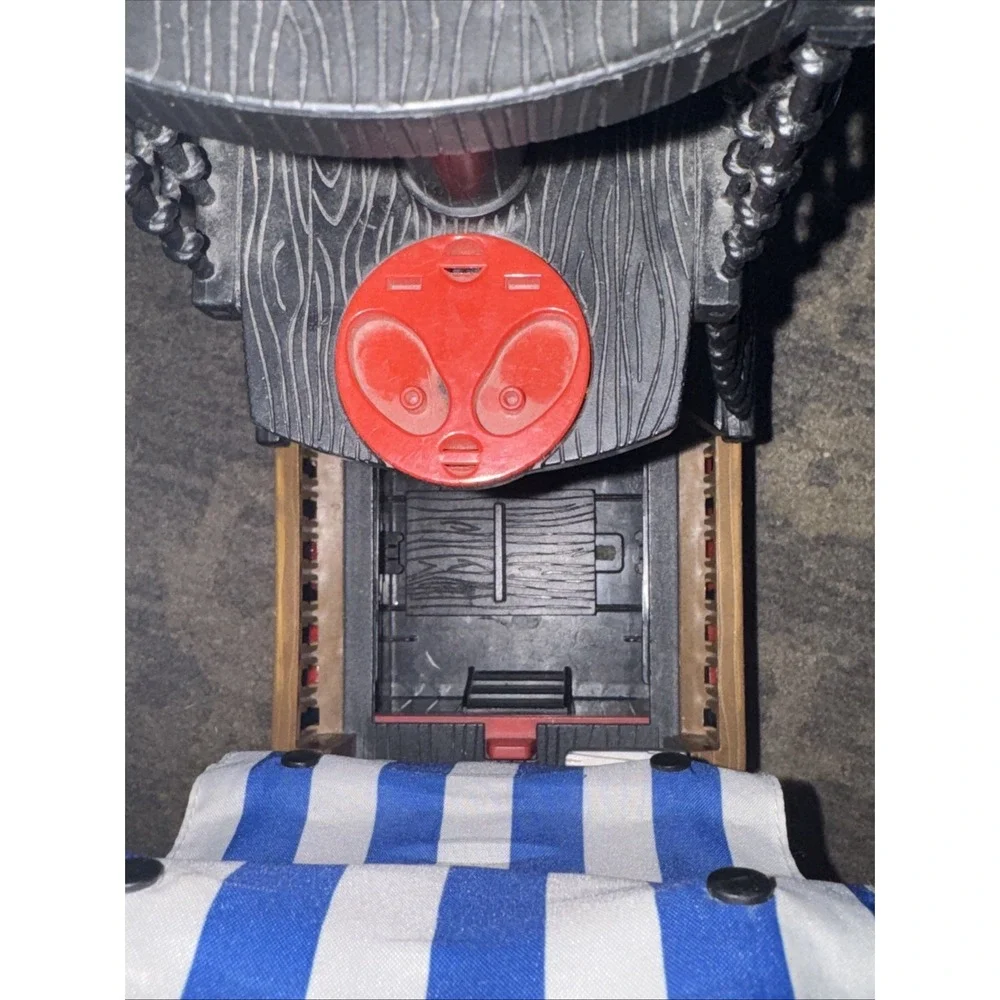 Fisher Price 2006 Mattel Imaginext Black & Red Pirate Ship Blue White Sails
